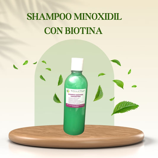 Shampoo minoxidil con biotina